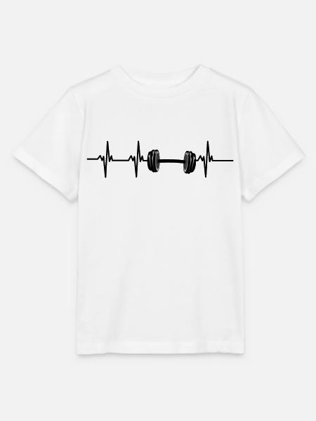 Bodybuilding Herzschlag - Stanley/Stella Kinder T-Shirt MINI CREATOR - Weiß