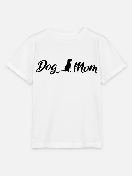 Dog Mom Black - Stanley/Stella Kinder T-Shirt MINI CREATOR  - Weiß