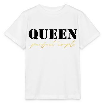King and Queen Queen Geschenk black and gold - Stanley/Stella Kinder T-Shirt MINI CREATOR  - Weiß - Vorne - Maike (125cm)