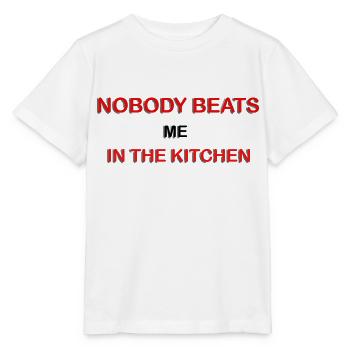 Nobody Beats Me In The Kitchen - Stanley/Stella MINI CREATOR Kids’ T-Shirt - white - Front - Maike (125cm)