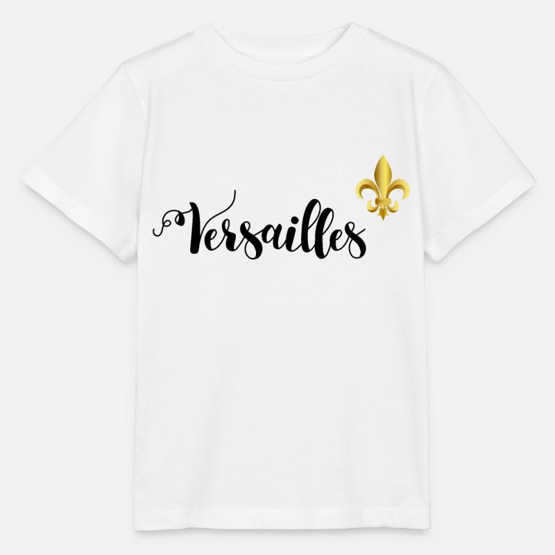 Versailles Lettering and Fleur-de-Lys - Stanley/Stella MINI CREATOR Kids’ T-Shirt - white