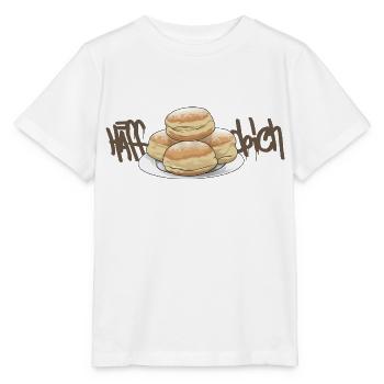 Pâte à levure // beignets // illustration - T-shirt bio MINI CREATOR Stanley/Stella Enfant - blanc - Devant - Maike (125cm)