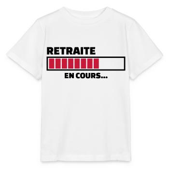 retraite en cours... - T-shirt bio MINI CREATOR Stanley/Stella Enfant - blanc - Devant - Maike (125cm)