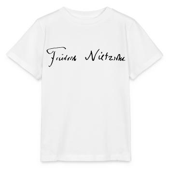 Friedrich Nietzsche Signature - T-shirt bio MINI CREATOR Stanley/Stella Enfant - blanc - Devant - Maike (125cm)