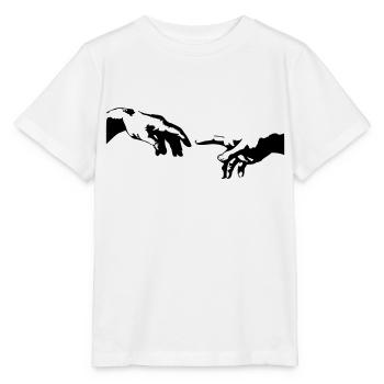 Main de la peinture chapelle sixtine - T-shirt bio MINI CREATOR Stanley/Stella Enfant - blanc - Devant - Maike (125cm)