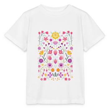 Bright Floral Botanical - Stanley/Stella MINI CREATOR Kids’ T-Shirt - white - Front - Maike (125cm)