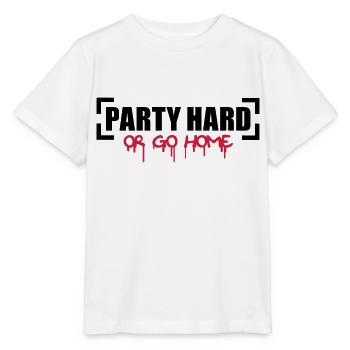 Party Hard Or Go Home - Stanley/Stella Kinder T-Shirt MINI CREATOR  - Weiß - Vorne - Maike (125cm)