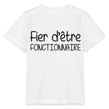Fier d'être Fonctionnaire - T-shirt bio MINI CREATOR Stanley/Stella Enfant - blanc - Devant - Maike (125cm)