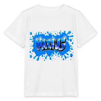 Graffiti Marius Splash - T-shirt bio MINI CREATOR Stanley/Stella Enfant - blanc - Devant - Maike (125cm)