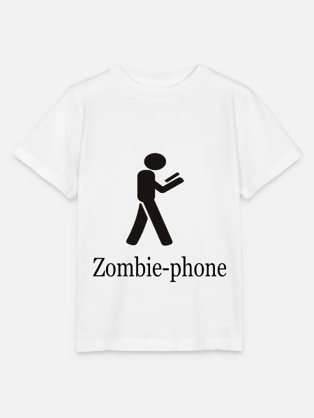 Zombie-Telefon - Stanley/Stella Kinder T-Shirt MINI CREATOR  - Weiß