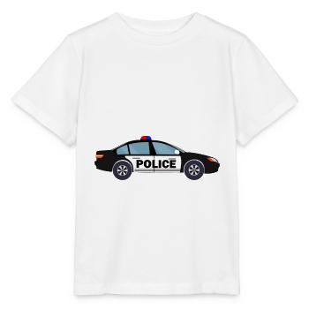 Politie-auto politie-auto voor kinderen jongens - Stanley/Stella Kinder-T-shirt MINI CREATOR  - wit - Voor - Maike (125cm)
