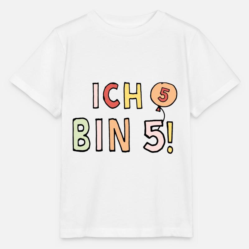 Ich bin 5 - Stanley/Stella Kinder T-Shirt MINI CREATOR  - Weiß