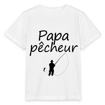 Dad sinner proud father fishing t-shirt gifts - Stanley/Stella MINI CREATOR Kids’ T-Shirt - white - Front - Maike (125cm)