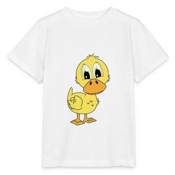Canard jaune canard petit mignon pour les enfants - T-shirt bio MINI CREATOR Stanley/Stella Enfant - blanc - Devant - Maike (125cm)