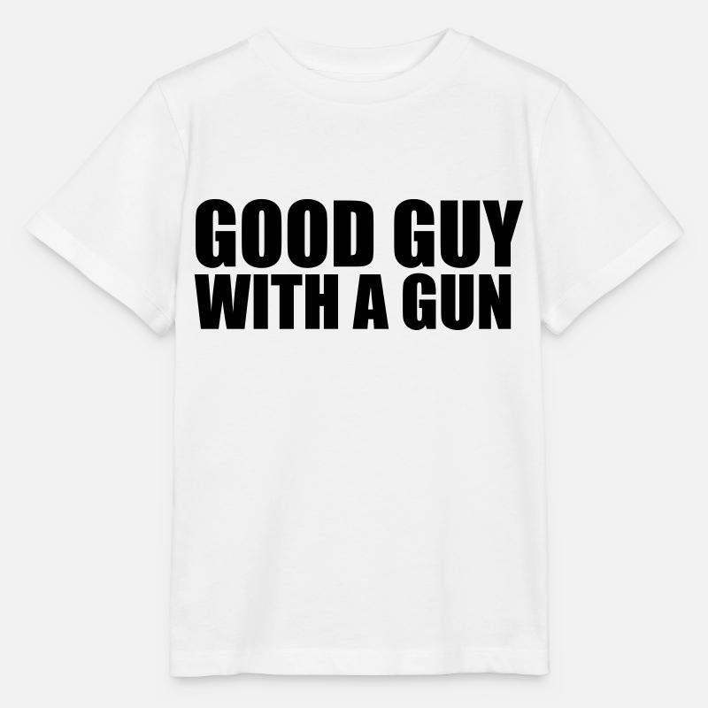 Good guy with A gun - Stanley/Stella MINI CREATOR Kids’ T-Shirt - white