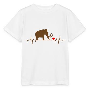mammut glaciaire elefant mammuts coeur de l’homme de caverne - T-shirt bio MINI CREATOR Stanley/Stella Enfant - blanc - Devant - Maike (125cm)