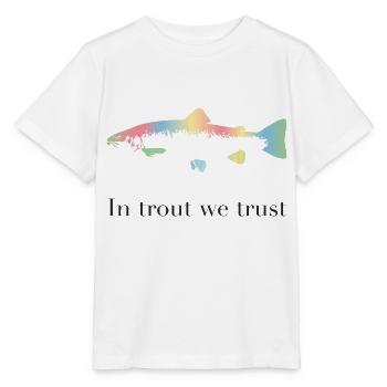 Auf Forellen vertrauen wir - Stanley/Stella Kinder T-Shirt MINI CREATOR  - Weiß - Vorne - Maike (125cm)
