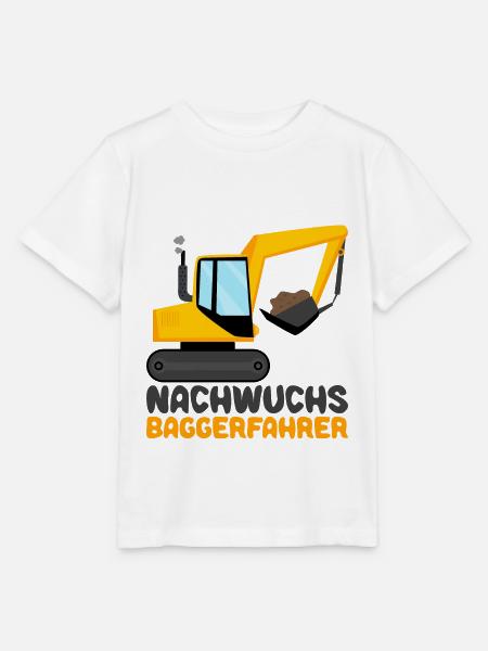 Bagger Motiv für Kinder - Nachwuchs Baggerfahrer - Stanley/Stella Kinder T-Shirt MINI CREATOR  - Weiß