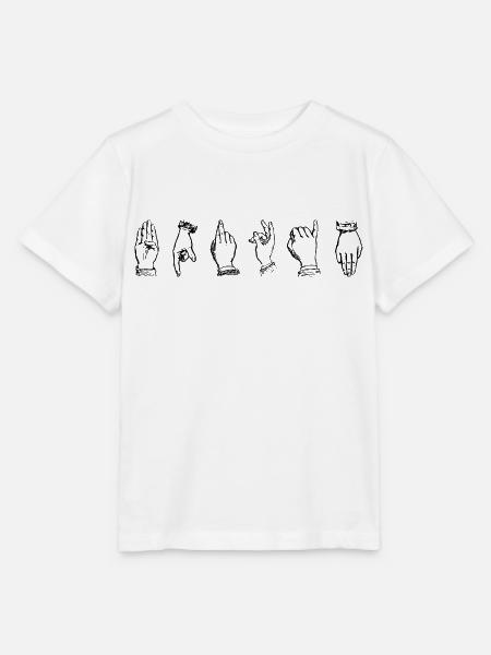 langue des signes LSF idée cadeau - T-shirt bio MINI CREATOR Stanley/Stella Enfant - blanc