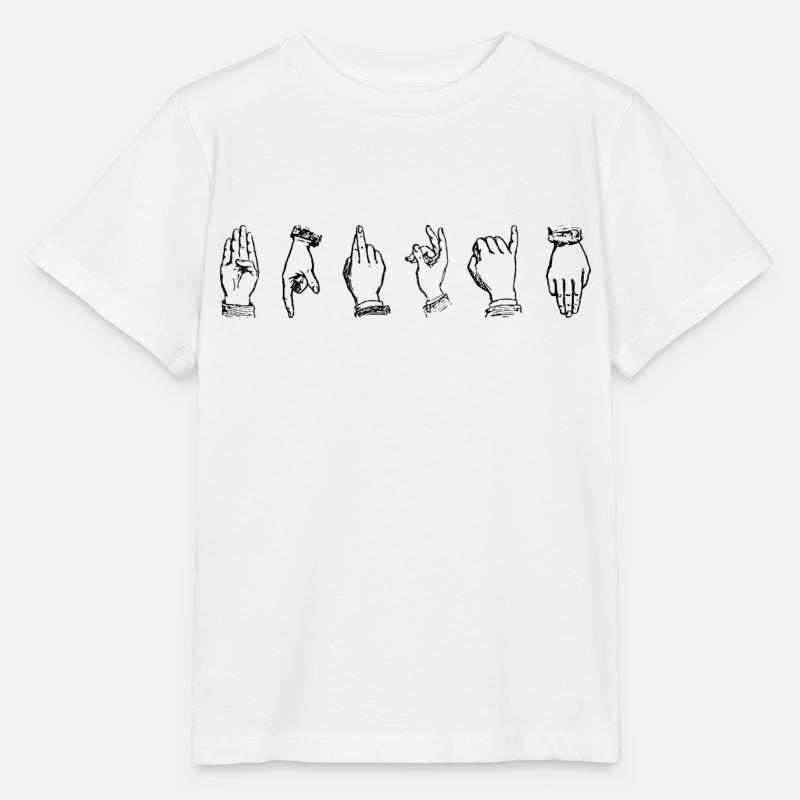 langue des signes LSF idée cadeau - T-shirt bio MINI CREATOR Stanley/Stella Enfant - blanc