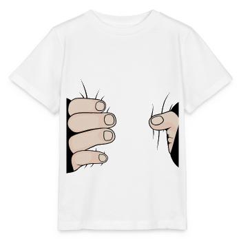 T-shirt & Sweat humour effet d'optique - T-shirt bio MINI CREATOR Stanley/Stella Enfant - blanc - Devant - Maike (125cm)
