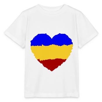 Romanian Heart - Stanley/Stella MINI CREATOR Kids’ T-Shirt - white - Front - Maike (125cm)