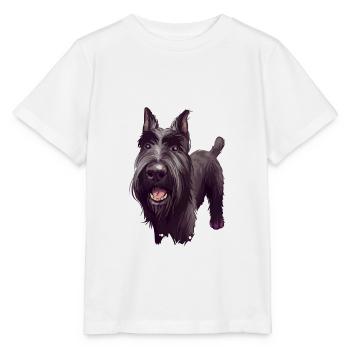 Mittelschnauze Standard Schnauzer Dog Illustration - Stanley/Stella MINI CREATOR Kids’ T-Shirt - white - Front - Maike (125cm)