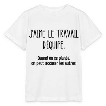 travail d'équipe - T-shirt bio MINI CREATOR Stanley/Stella Enfant - blanc - Devant - Maike (125cm)