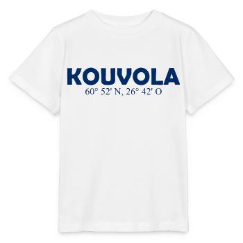 Kouvola - Finland - Coordinates Longitude Latitude - Stanley/Stella Kinder T-Shirt MINI CREATOR  - Weiß - Vorne - Maike (125cm)