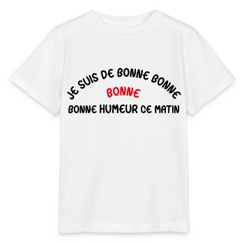 JE SUIS DE BONNE HUMEUR - T-shirt bio MINI CREATOR Stanley/Stella Enfant - blanc - Devant - Maike (125cm)