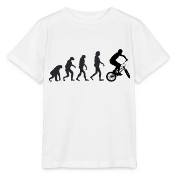 Fahrrad - Menschliche Evolution - Stanley/Stella Kinder T-Shirt MINI CREATOR  - Weiß - Vorne - Maike (125cm)