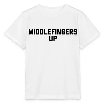 T-Shirt « Middlefingers up » - T-shirt bio MINI CREATOR Stanley/Stella Enfant - blanc - Devant - Maike (125cm)