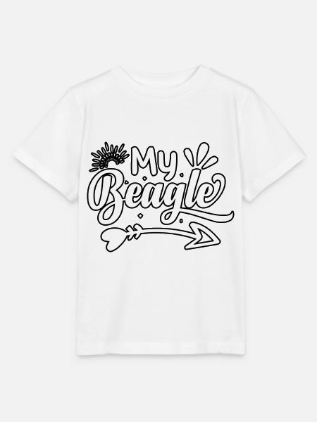 Mon Beagle - T-shirt bio MINI CREATOR Stanley/Stella Enfant - blanc