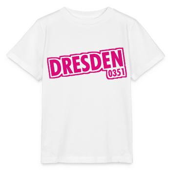 Dresden - 0351 - Area Code - Saxony - Stanley/Stella MINI CREATOR Kids’ T-Shirt - white - Front - Maike (125cm)