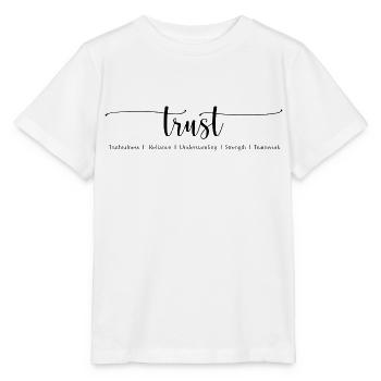 TRUST - Vertrauen - Stanley/Stella Kinder T-Shirt MINI CREATOR  - Weiß - Vorne - Maike (125cm)