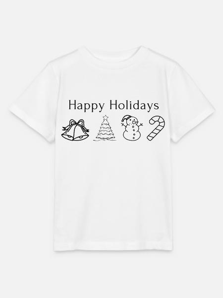 Happy Holidays - Stanley/Stella Kinder T-Shirt MINI CREATOR  - Weiß