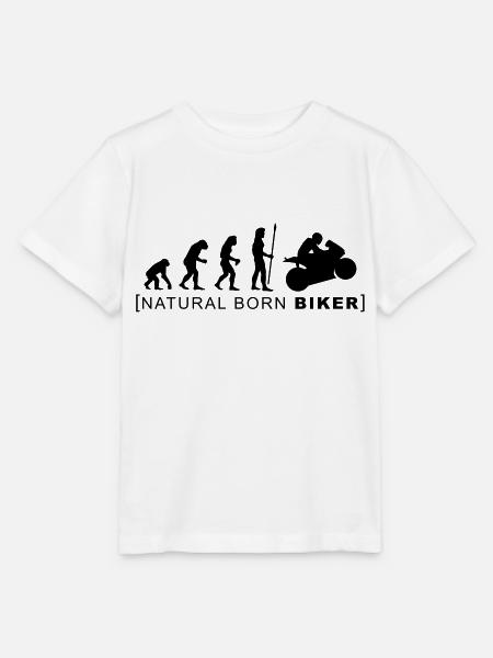 natural born biker - Stanley/Stella Kinder T-Shirt MINI CREATOR - Weiß