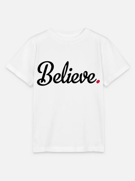 believe - Stanley/Stella MINI CREATOR Kids’ T-Shirt - white