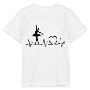 Heartbeat mit Herz ballett1 - Stanley/Stella Kinder T-Shirt MINI CREATOR  - Weiß - Vorne - Maike (125cm)