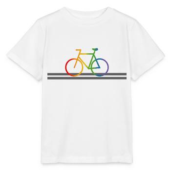 Street Rainbow Bicycle - T-shirt bio MINI CREATOR Stanley/Stella Enfant - blanc - Devant - Maike (125cm)