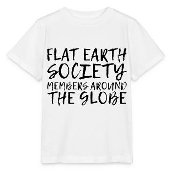 Flat Earth Society, membres du monde entier 14 - T-shirt bio MINI CREATOR Stanley/Stella Enfant - blanc - Devant - Maike (125cm)