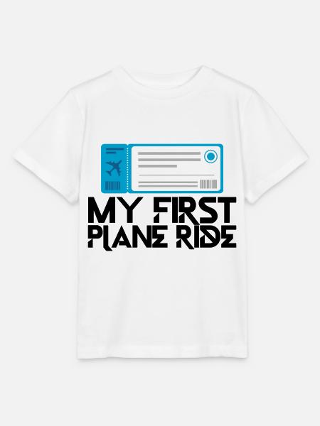 My First Plane Ride 32 - Stanley/Stella Kinder T-Shirt MINI CREATOR - Weiß