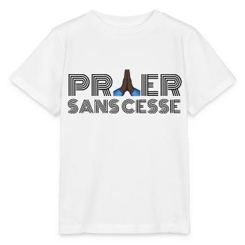 PRIER SANS CESSE - T-shirt bio MINI CREATOR Stanley/Stella Enfant - blanc - Devant - Maike (125cm)