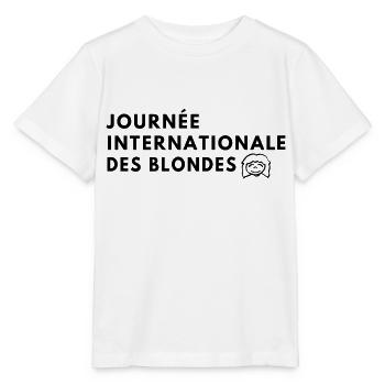 Journée internationale des blondes - T-shirt bio MINI CREATOR Stanley/Stella Enfant - blanc - Devant - Maike (125cm)