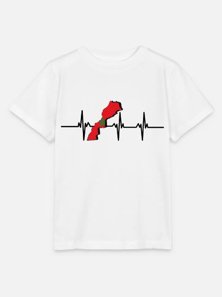 Herzschlag Marokko - Stanley/Stella Kinder T-Shirt MINI CREATOR  - Weiß
