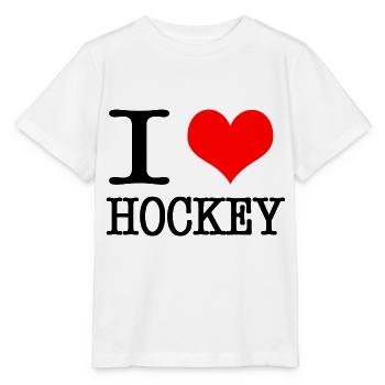 I love hockey - black - Stanley/Stella MINI CREATOR Kids’ T-Shirt - white - Front - Maike (125cm)