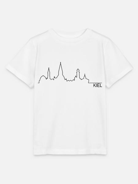Skyline Kiel Silhouette Name - Stanley/Stella Kinder T-Shirt MINI CREATOR - Weiß