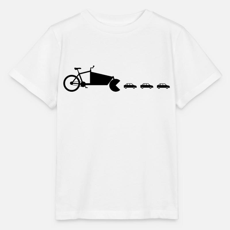 Auto-presseur de vélo cargo - T-shirt bio MINI CREATOR Stanley/Stella Enfant - blanc