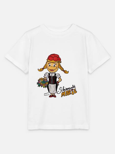 Selva Negra Marie con un sombrero rojo de bollen - Camiseta para niños MINI CREATOR de Stanley/Stella - blanco