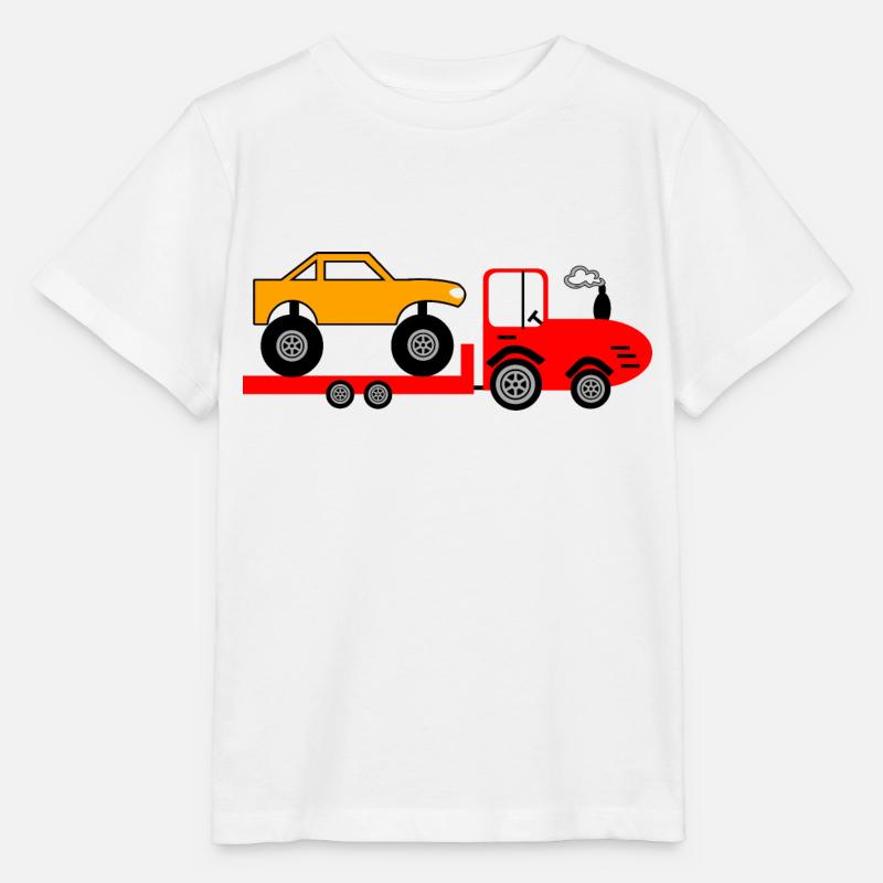 Tractor - Stanley/Stella MINI CREATOR Kids’ T-Shirt - white